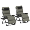 Outsunny 2 Pieces Zero Gravity Chairs, Reclining Folding Sun Lounger