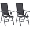 Outsunny 2PCS Folding Chair w/ Breathable Mesh Back and Seat