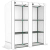Outsunny 3 Tier Lean-to Mini Greenhouse with Green Hemmed Edging