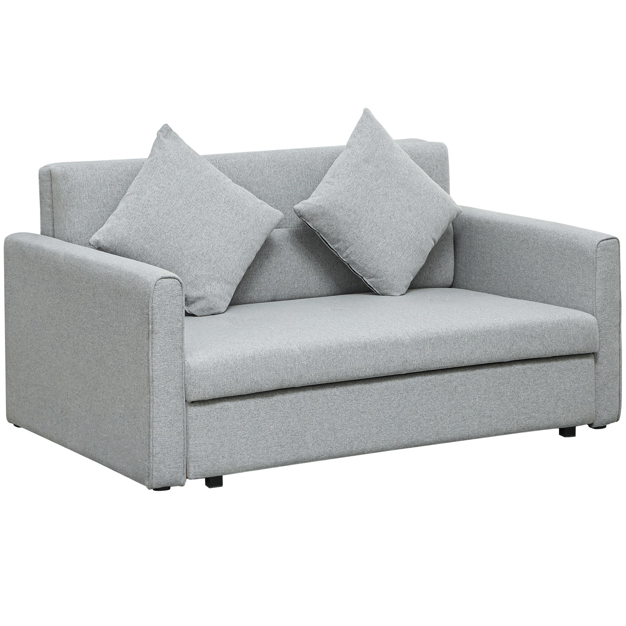 HOMCOM 2 Seater Sofa Bed Convertible Bed Settee w/ 2 Cushions