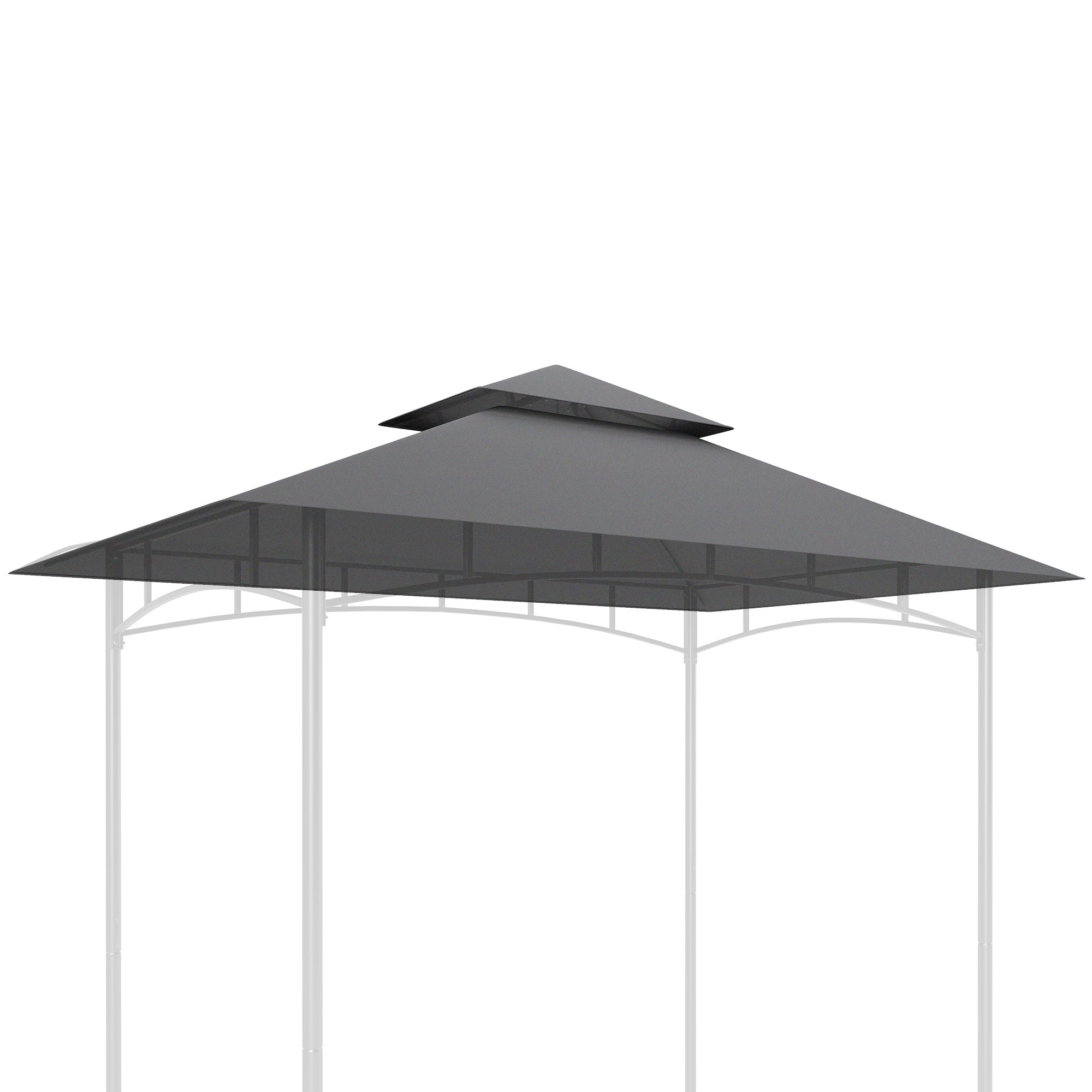 Outsunny Grill Gazebo Cover Roof Replacement for 1.5 x 2.4m Frame