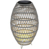Outsunny Rattan Solar Lamp, Auto On/Off Garden Lantern