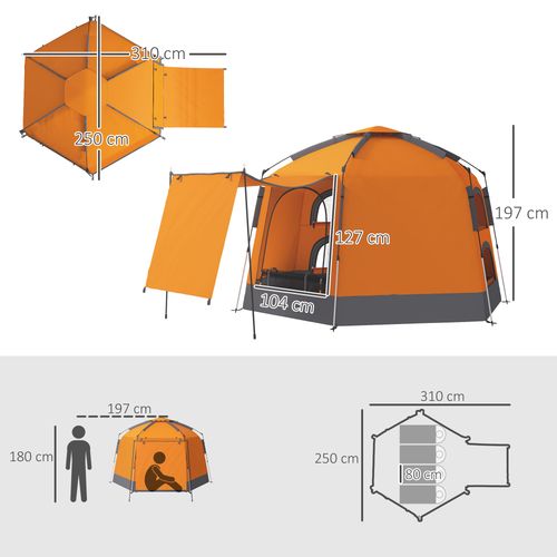Outsunny 2-4 Person Tent, Instant Pop Up Camping Tent
