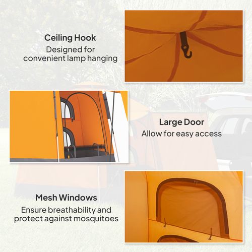 Outsunny 2-4 Person Tent, Instant Pop Up Camping Tent