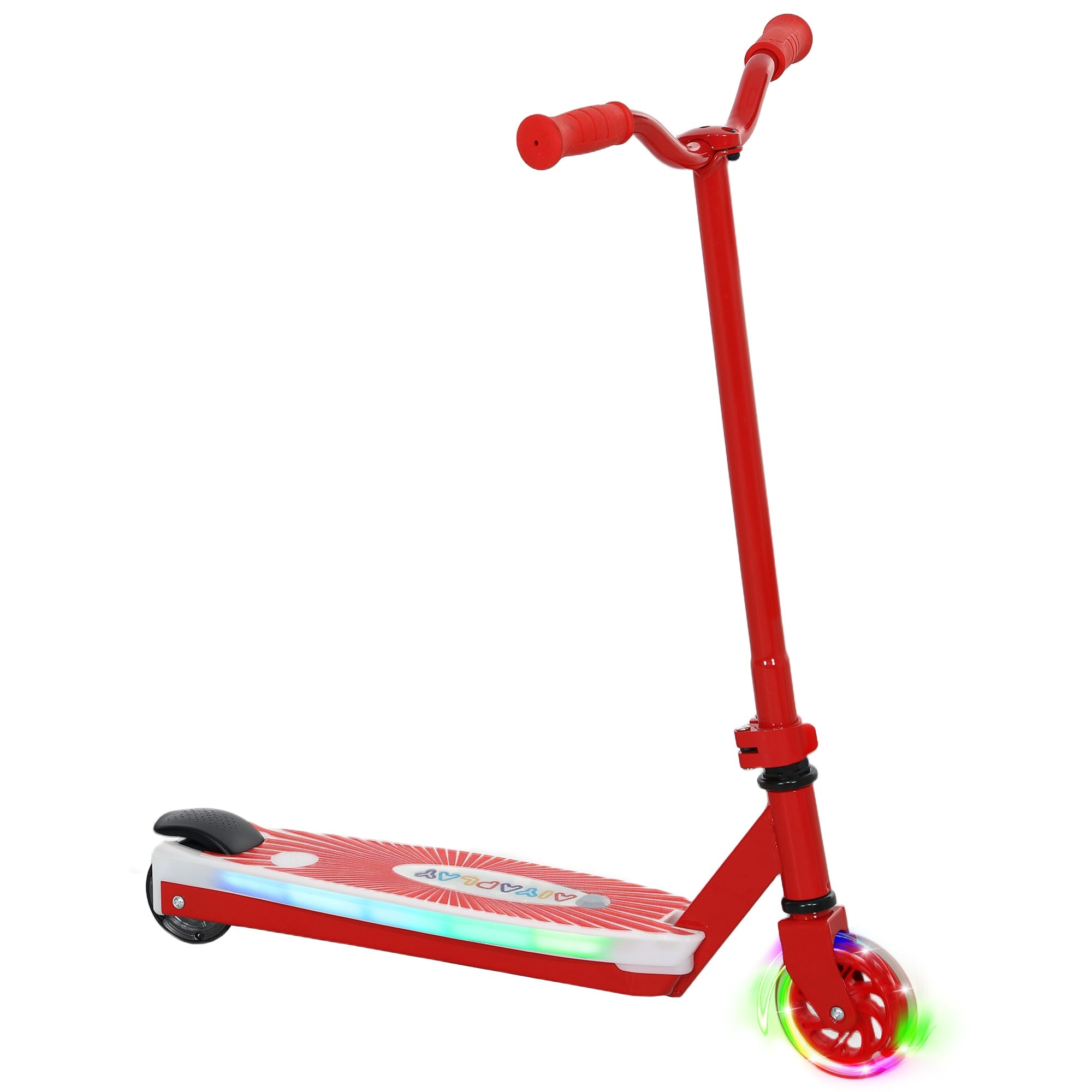 AIYAPLAY Electric Scooter for Kids 4-7, with Auxiliary Rear Wheels