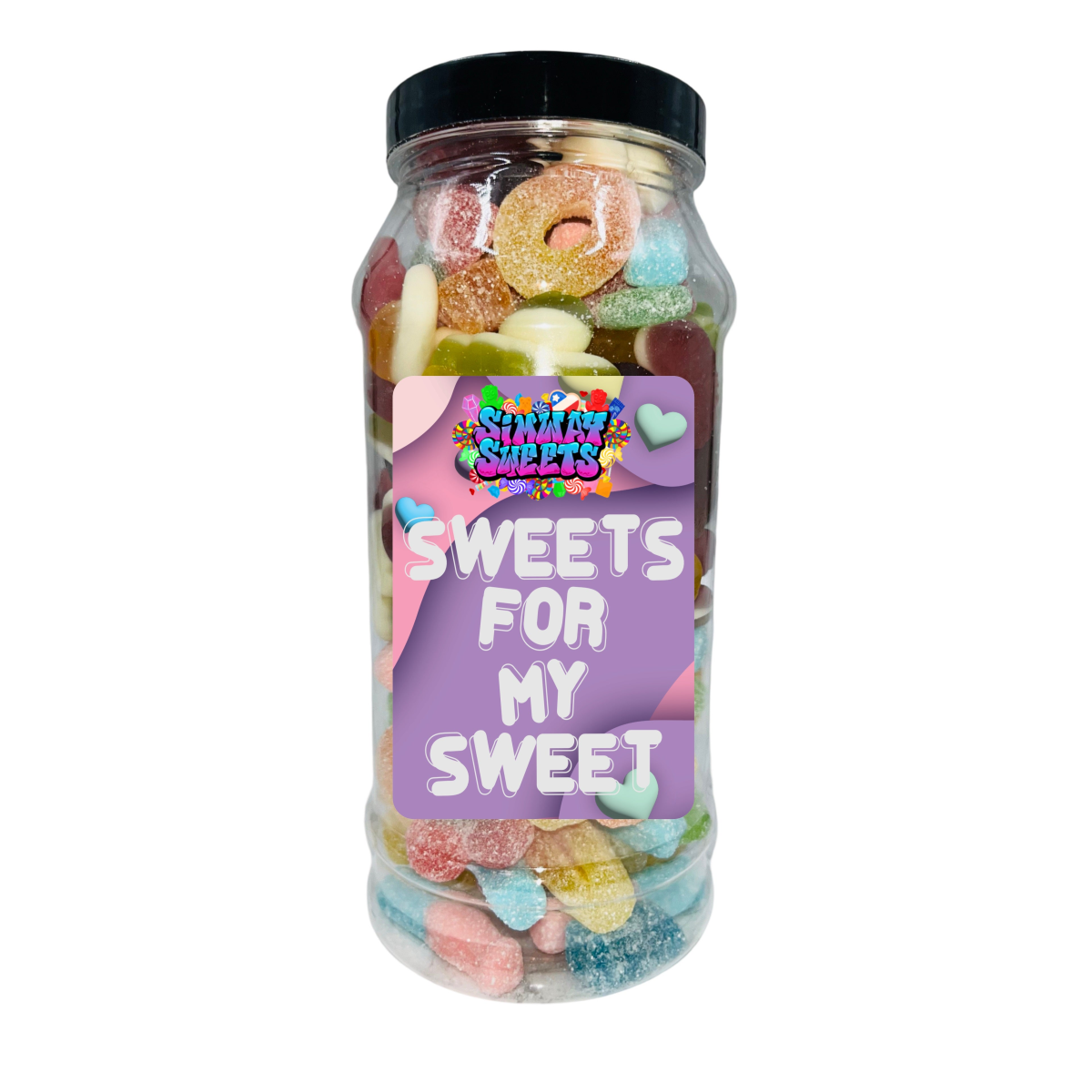 Simway Sweets Cute Couple Girlfriend Boyfriend 'For My Sweet' Gift Sweet Jar - Pick Your Mix!