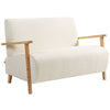 HOMCOM 2 Seater Sofa, Fabric Modern Loveseat for Living Room