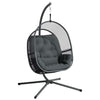 Outsunny Hanging Egg Chair with Stand, Cushions for Garden