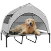 PawHut Portable Elevated Dog Bed with Removable Canopy