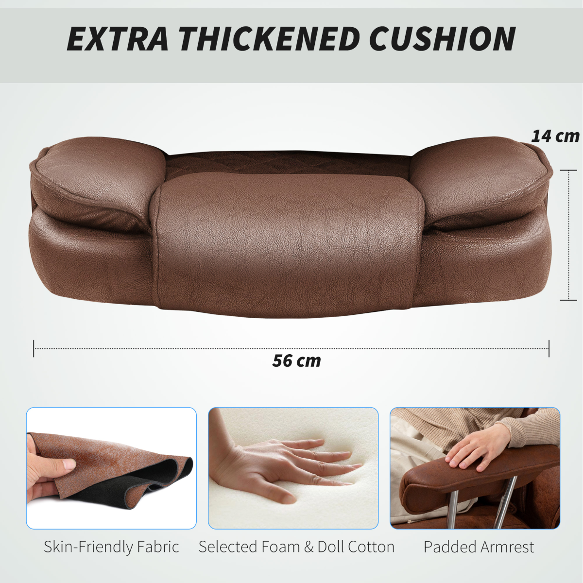 HOMCOM Office Chair, High Back Leathaire Desk Chair for Home