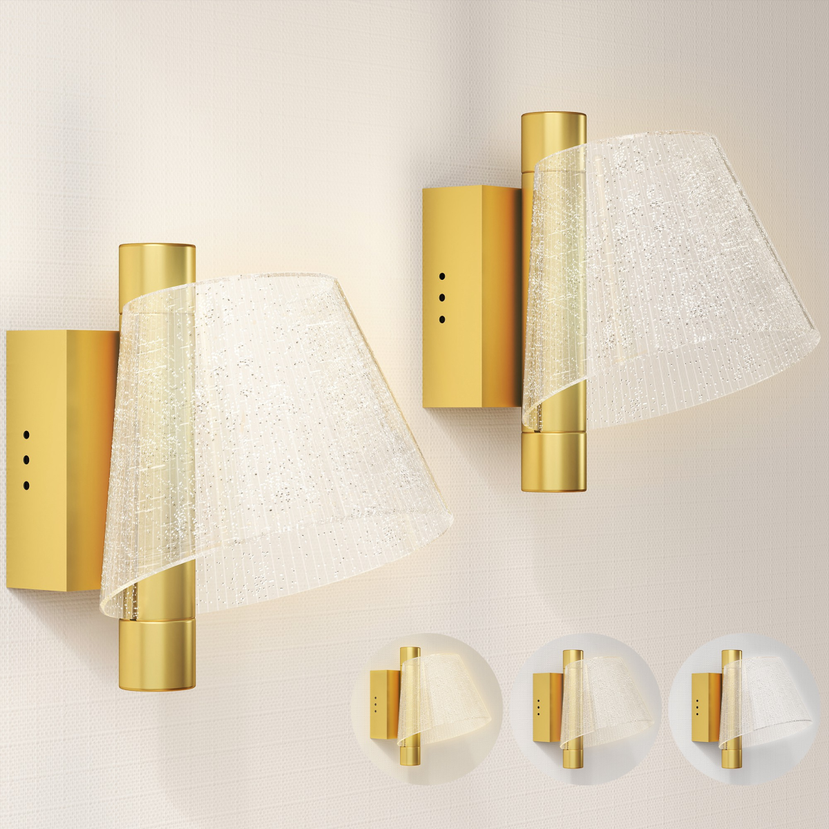 HOMCOM Led Wall Lamp 2 Pack, Modern Indoor Starry Wall Light