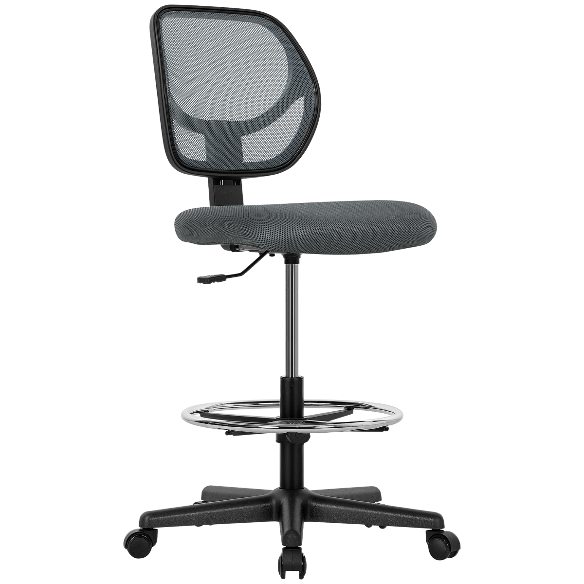 Vinsetto Swivel Mesh Office Chair w/ Adjustable Footrest Ring