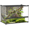 PawHut 10L Glass Terrarium, Reptile Vivarium with Stone Background