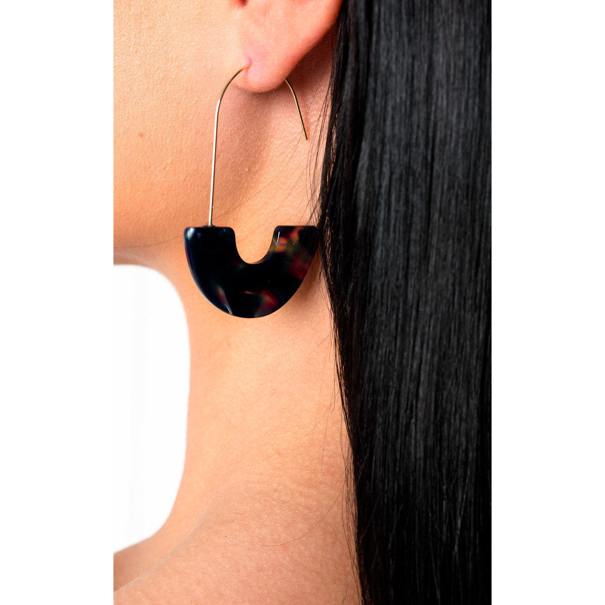 Hook Hoop Pattern Earrings