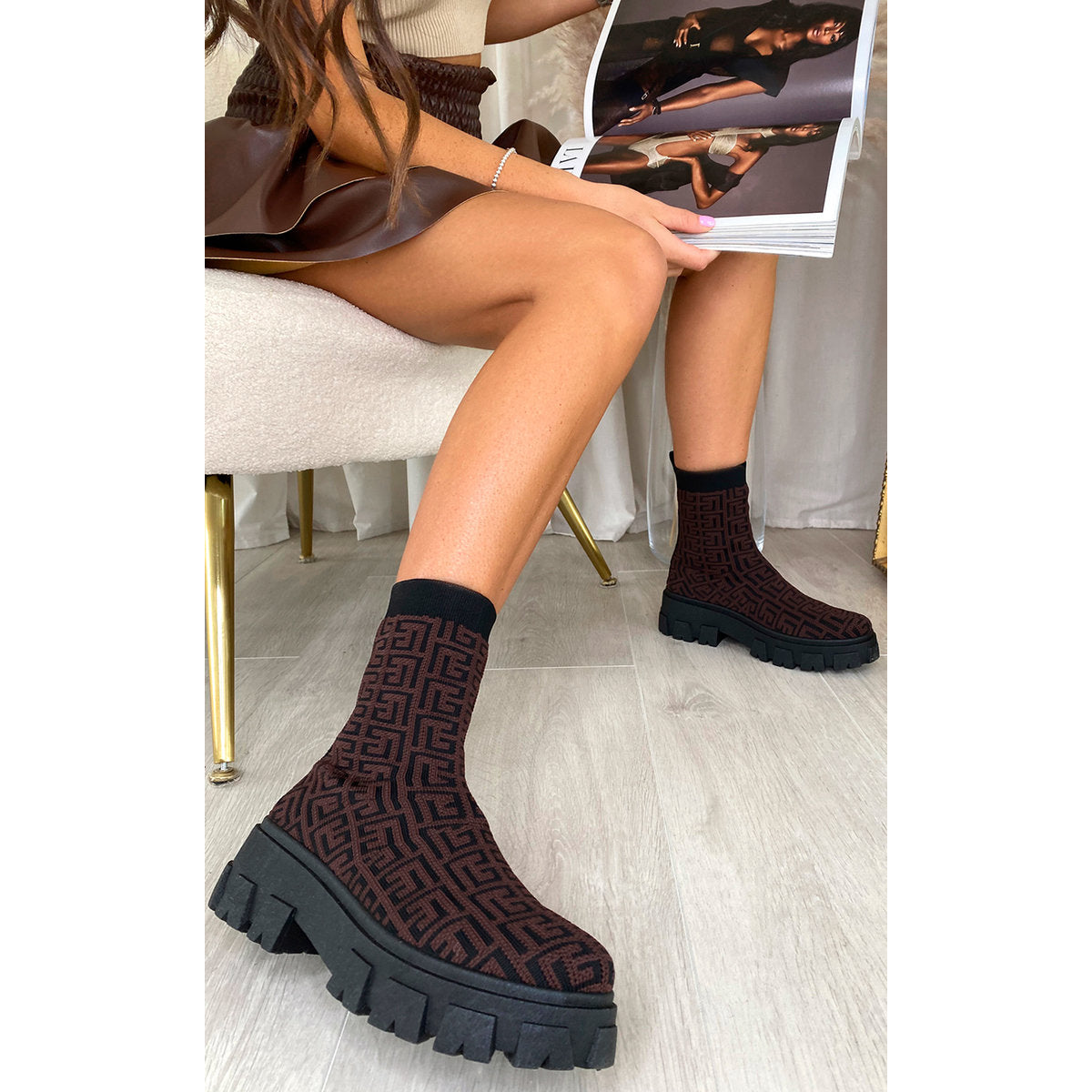 Chunky Sock Boots