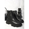 Knit Lace Up Chunky Ankle Boots