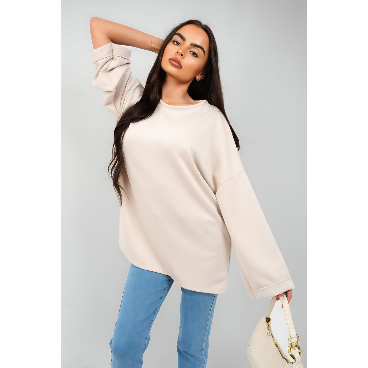 Oversized Long Sleeve Sweatshirt Top