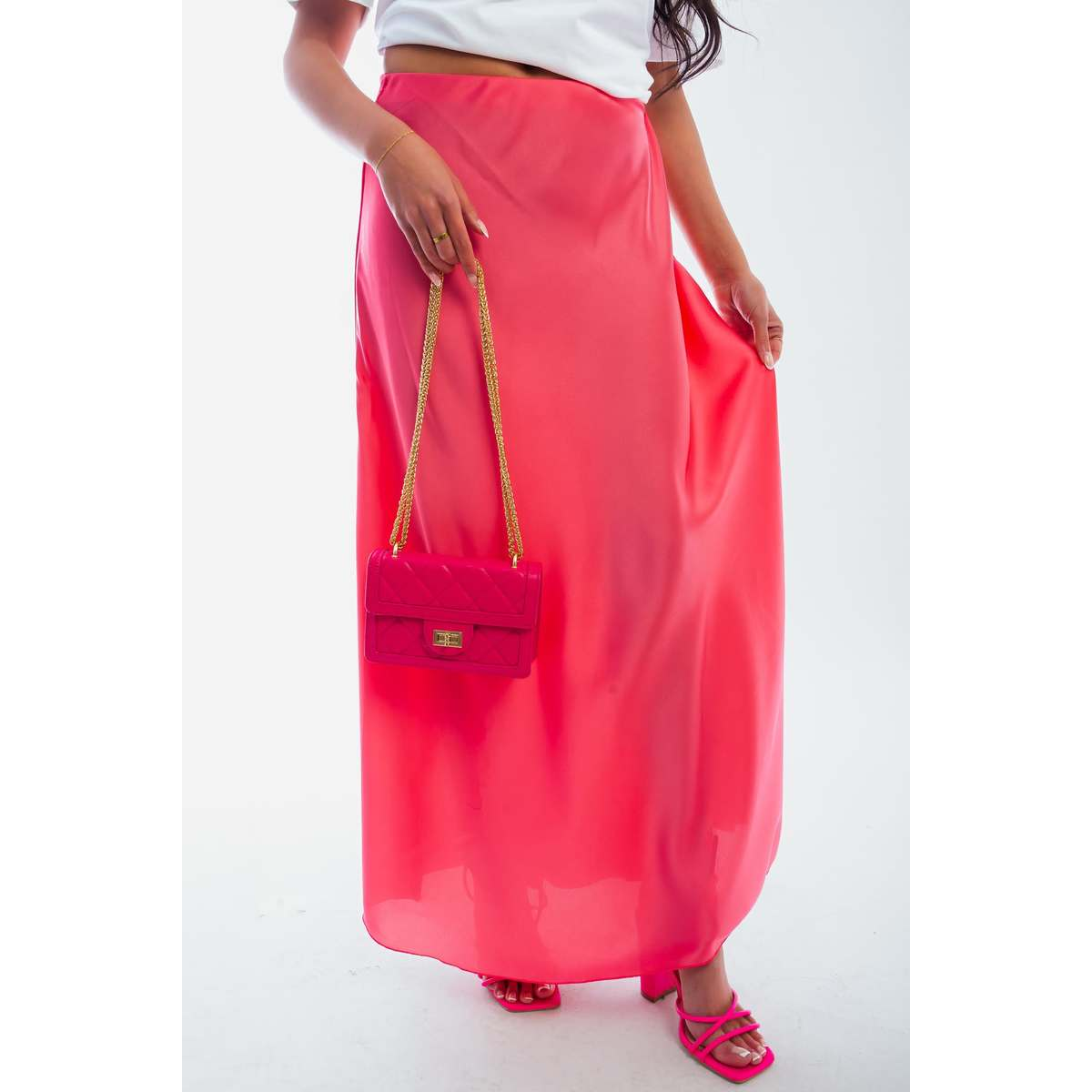Lightweight High Waisted Maxi Skirt