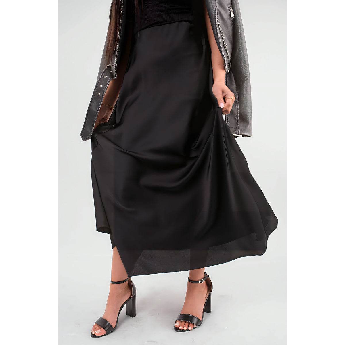 Lightweight High Waisted Maxi Skirt