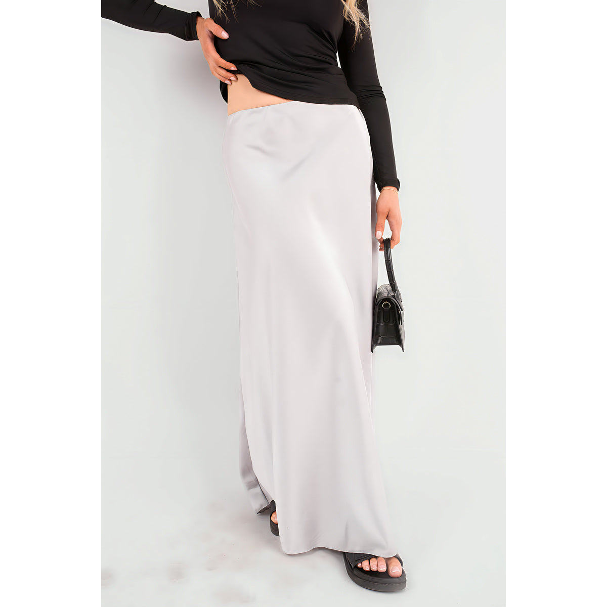Lightweight High Waisted Maxi Skirt
