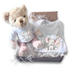 Personalised Happy Elephant Gift Hamper - Teddy & Baby Vest