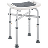 HOMCOM Adjustable Shower Stool with Foot Pads for Elderly Disabled
