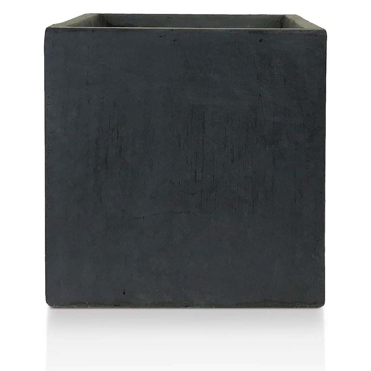 IDEALIST Lite Contemporary Flower Box Square Garden Planter, Faux Lead Concrete Outdoor Large Plant Pot H40 L40 W40 cm, 65L