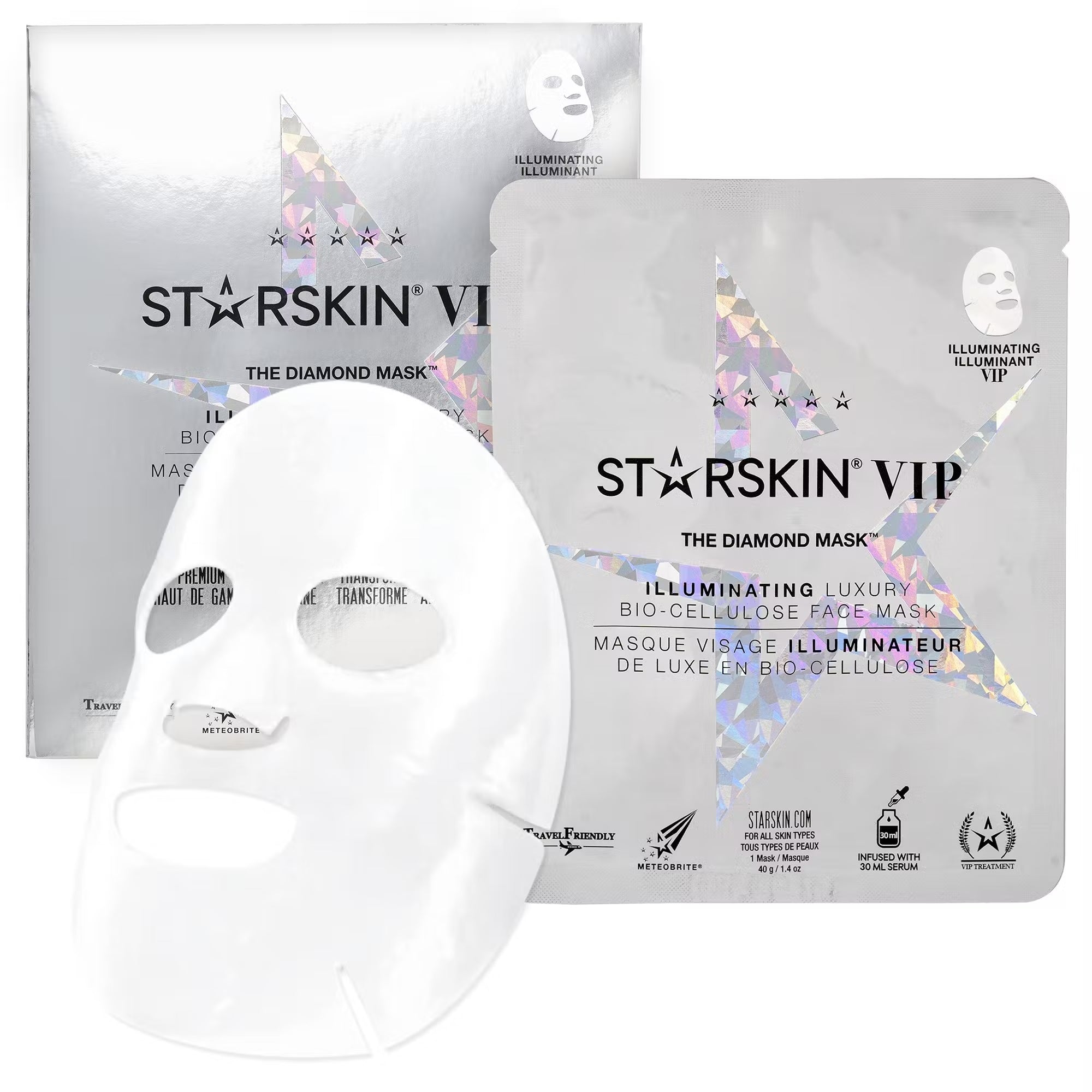 STARSKIN VIP The Diamond Mask™ Illuminating Bio-Cellulose Face Mask