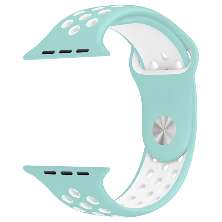 For Apple Watch Series 10 42mm / 9&8&7 41mm / SE 3&SE 2&6&SE&5&4 40mm / 3&2&1 38mm Fashionable Classical Silicone Sport Watch Band(Grey White), WA1230A, WA1230B, WA1230BG, WA1230BH, WA1230BL, WA1230BM, WA1230BR, WA1230BY, WA1230C, WA1230D, WA1230DW    ...