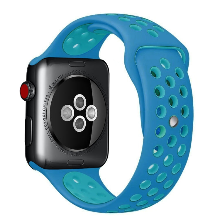 For Apple Watch Series 10 42mm / 9&8&7 41mm / SE 3&SE 2&6&SE&5&4 40mm / 3&2&1 38mm Fashionable Classical Silicone Sport Watch Band(Grey White), WA1230A, WA1230B, WA1230BG, WA1230BH, WA1230BL, WA1230BM, WA1230BR, WA1230BY, WA1230C, WA1230D, WA1230DW    ...