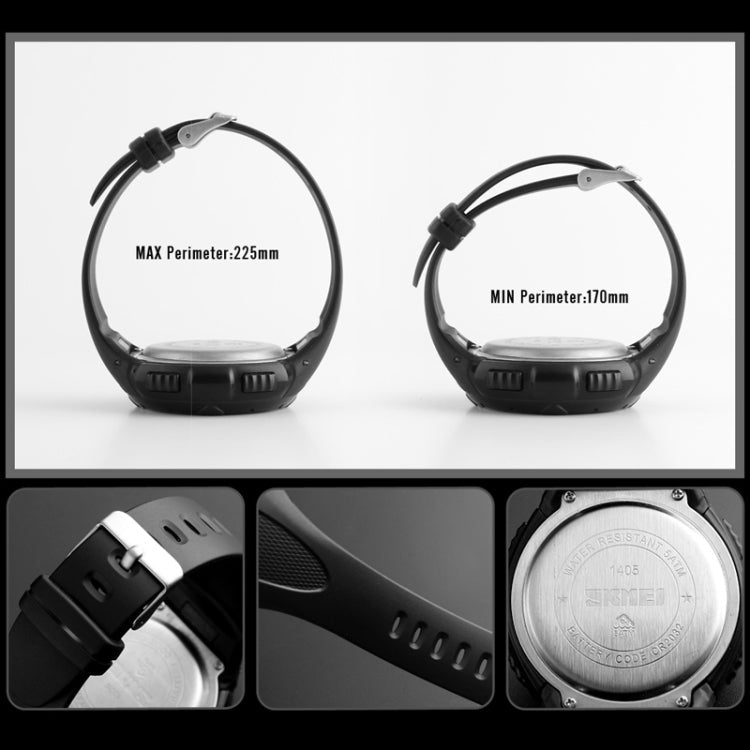 SKMEI 1405 Fashion Solar Power Outdoor Sports Watch Multifunctional 50m Waterproof Men Digital Watch