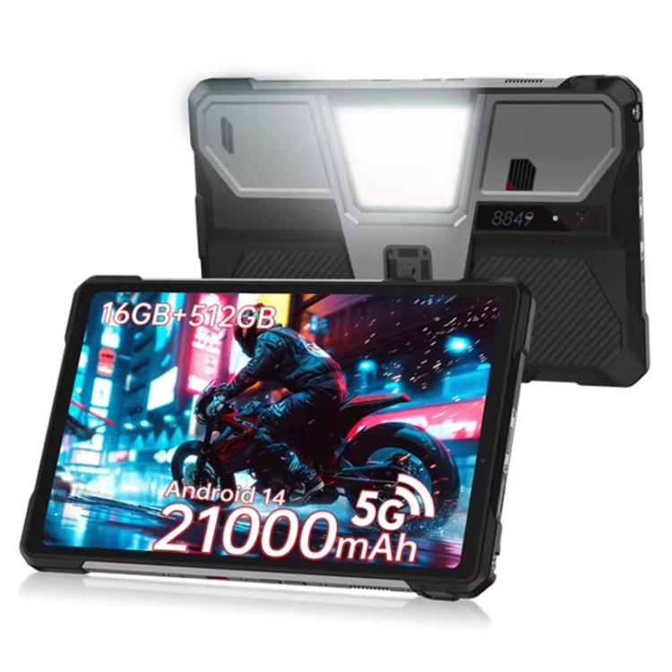 Unihertz 8849 Tank Pad Rugged Tablet PC & Projector, 16GB+512GB, 10.95 inch Android 14 Dimensity 8200 Octa Core 5G Network, EU Plug, Tank Pad 5G Network