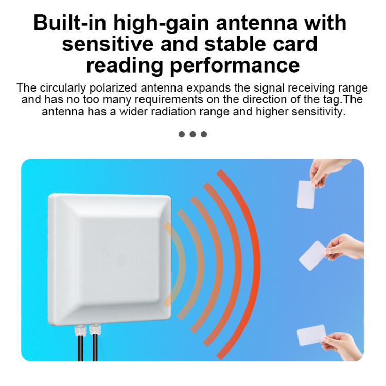 UHF Middle Range RFID Integrated Reader Identification Distance 0-5m, Style: Standard, Standard