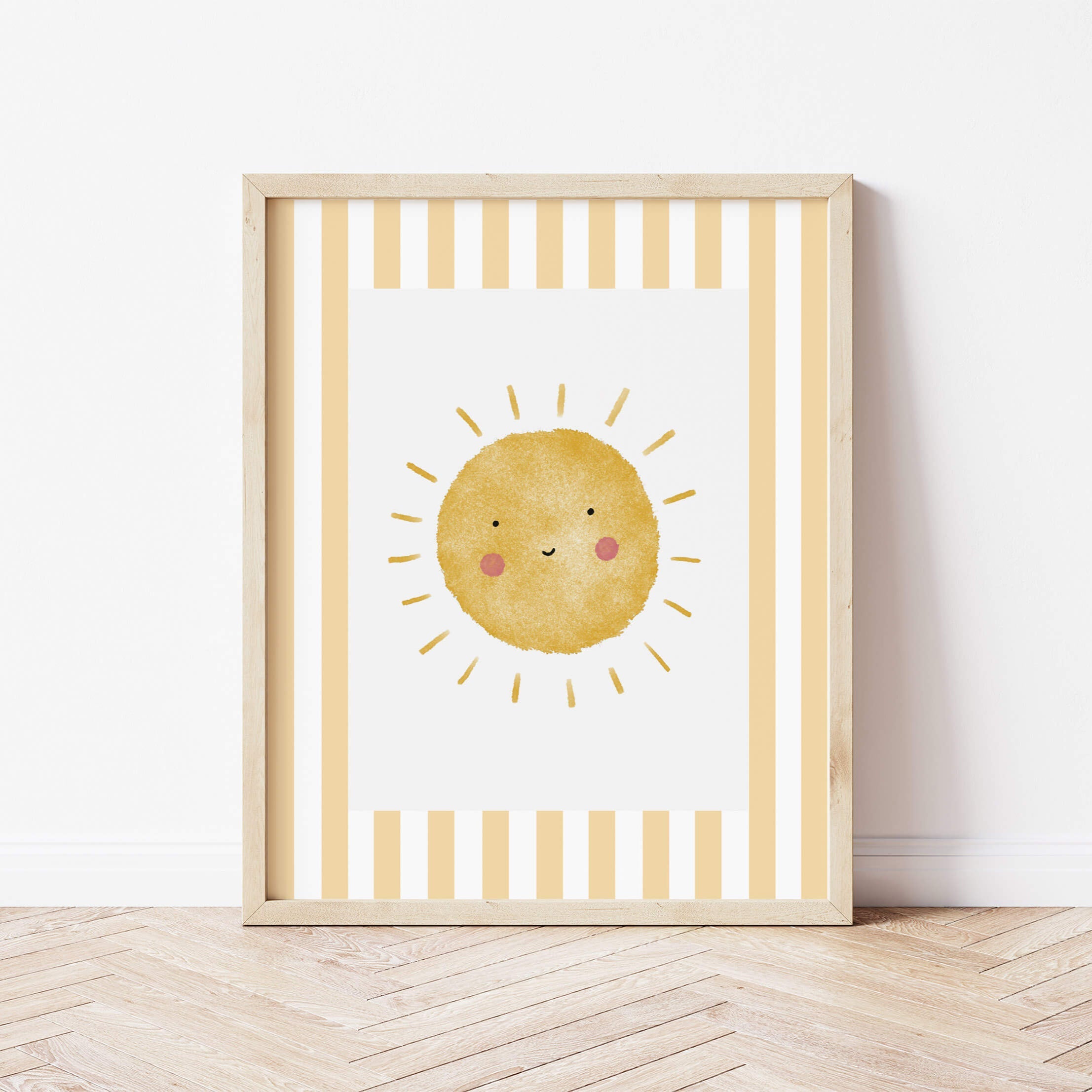 Sunshine Print - Yellow Stripes