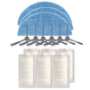 XI242 3 Pairs K614 Side Brushes + 6 PCS I208 Filters+ 3 PCS I201 Rags Set for ILIFE V5S Pro / V50 / V5S, XI242