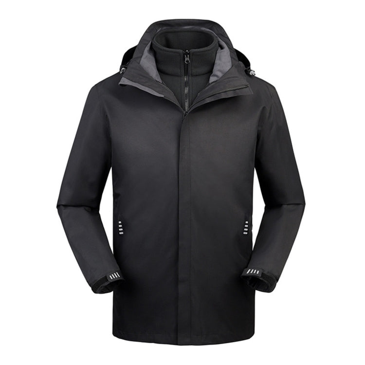 Mens Detachable Two Piece Warm, Waterproof And Breathable Couples Stormsuit (Color:Gentleman Grey Size:XXXXL), XXXL, XXXXL