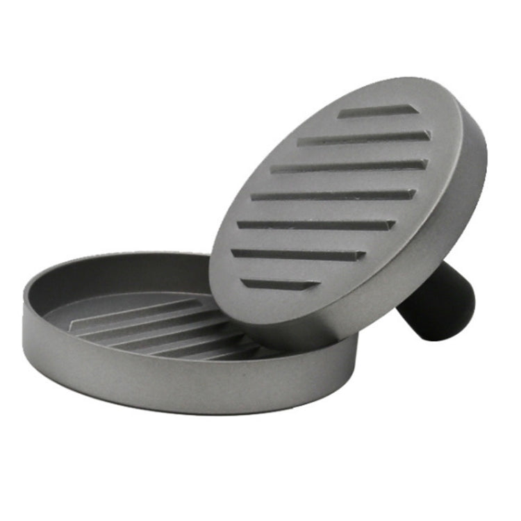 Household Food Grade Aluminum Alloy Kitchen Non-stick Coating Pressure Meat Patty Cake Hamburger Mold with 40 PCS Sided Silicone Papers, 1PC Black Handle