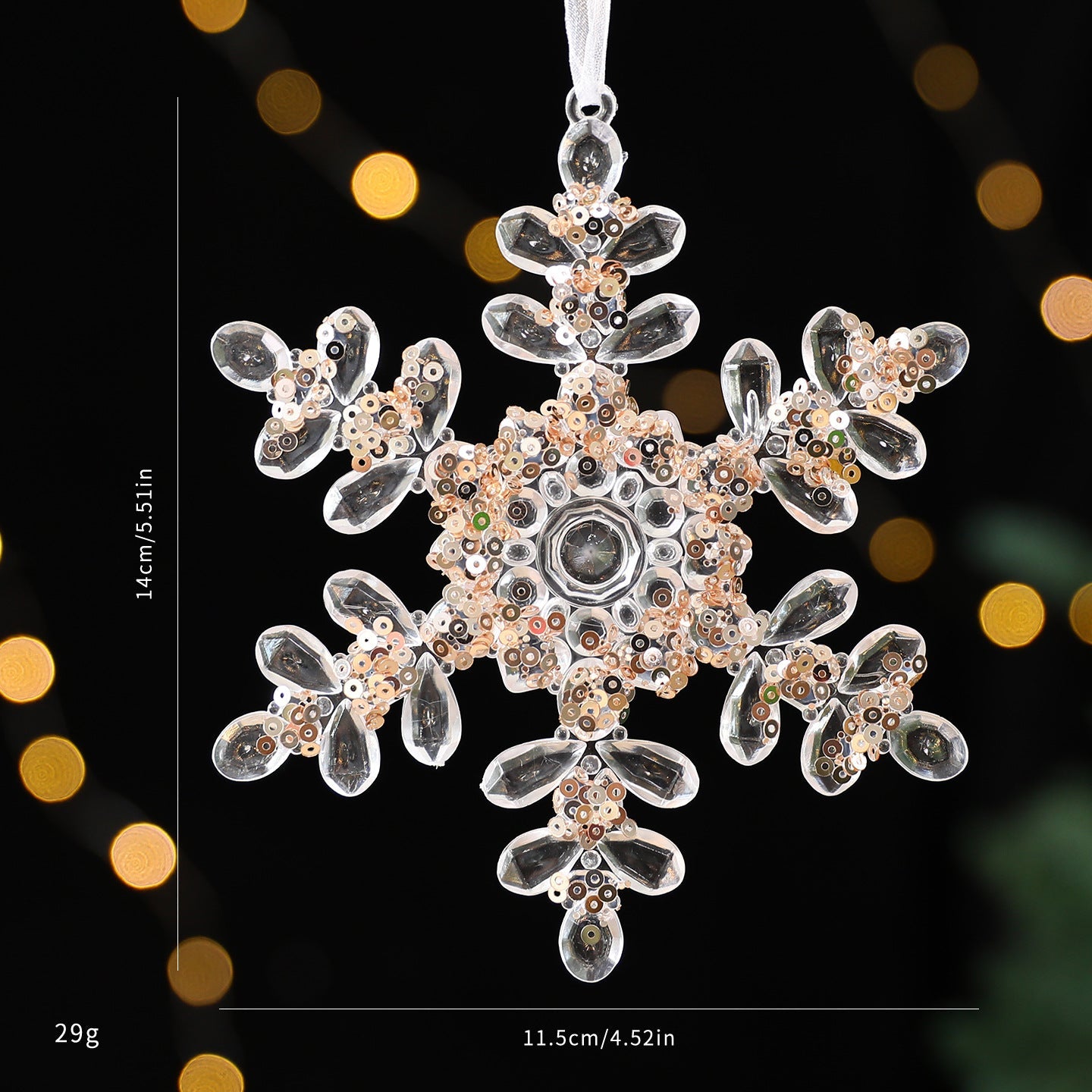 Christmas Decorations Sequined Acrylic Pendant