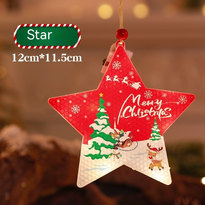 Bar Atmosphere Christmas Interior Decorations Colored Lights