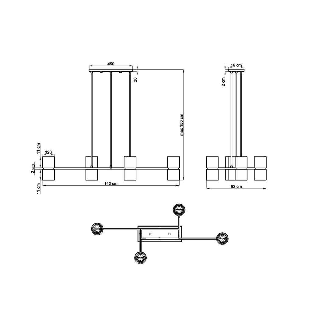 Pendant lamp Steel, aluminum Kukkia modern Design GU10/ES111
