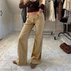 Fashionable Low-rise, Figure-flattering, Spicy-girl-style Flared Trousers