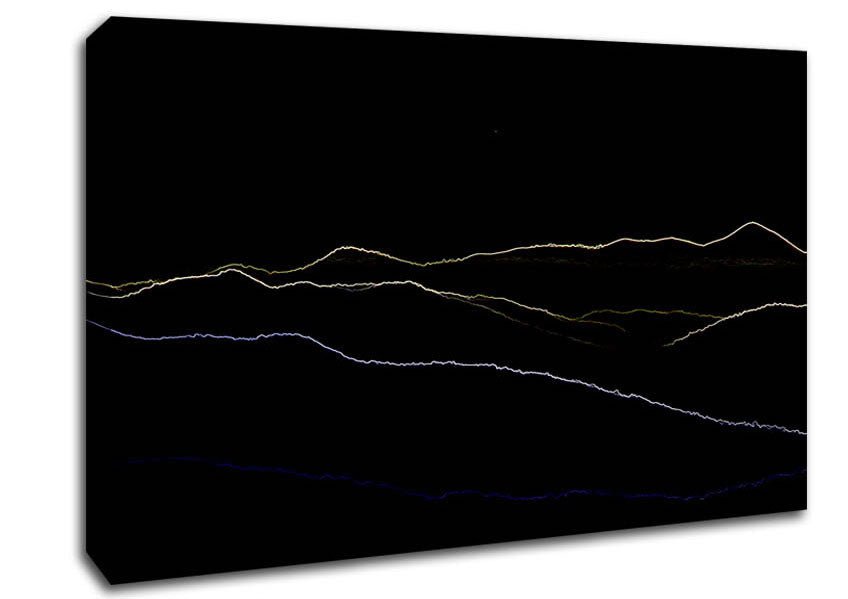 Abstract Neon Landscape 11 Canvas Wall Art - Zestio