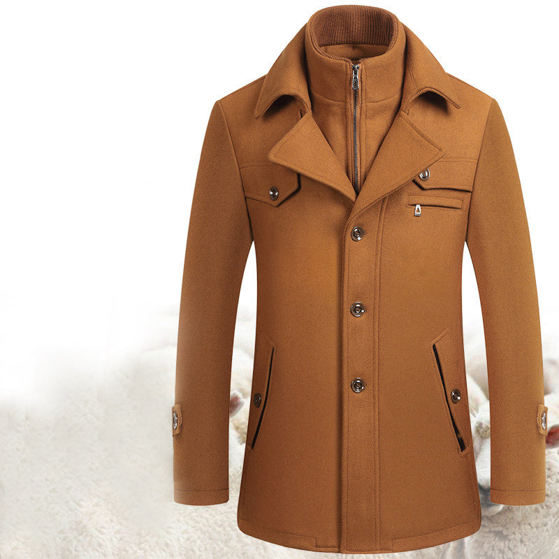 Wool jacket men's woolen coat