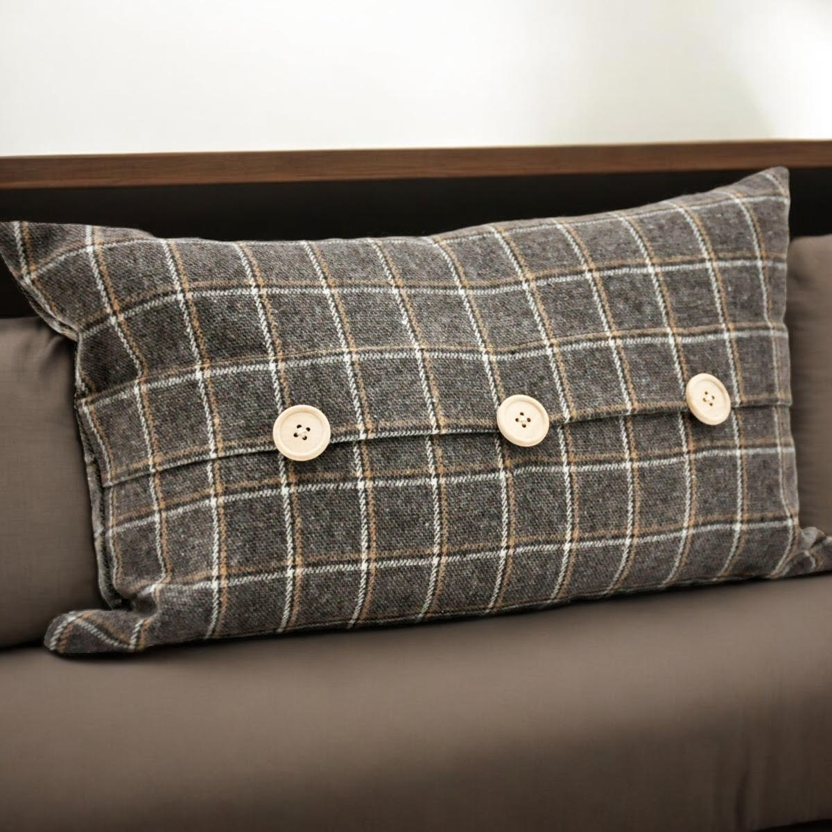 30 X 50CM BROWN  VELVET CUSHION COVER ONLY