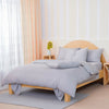 Ackly Bamboo - Dove Grey Duvet Cover, Fitted Sheet & Pillowcases Set