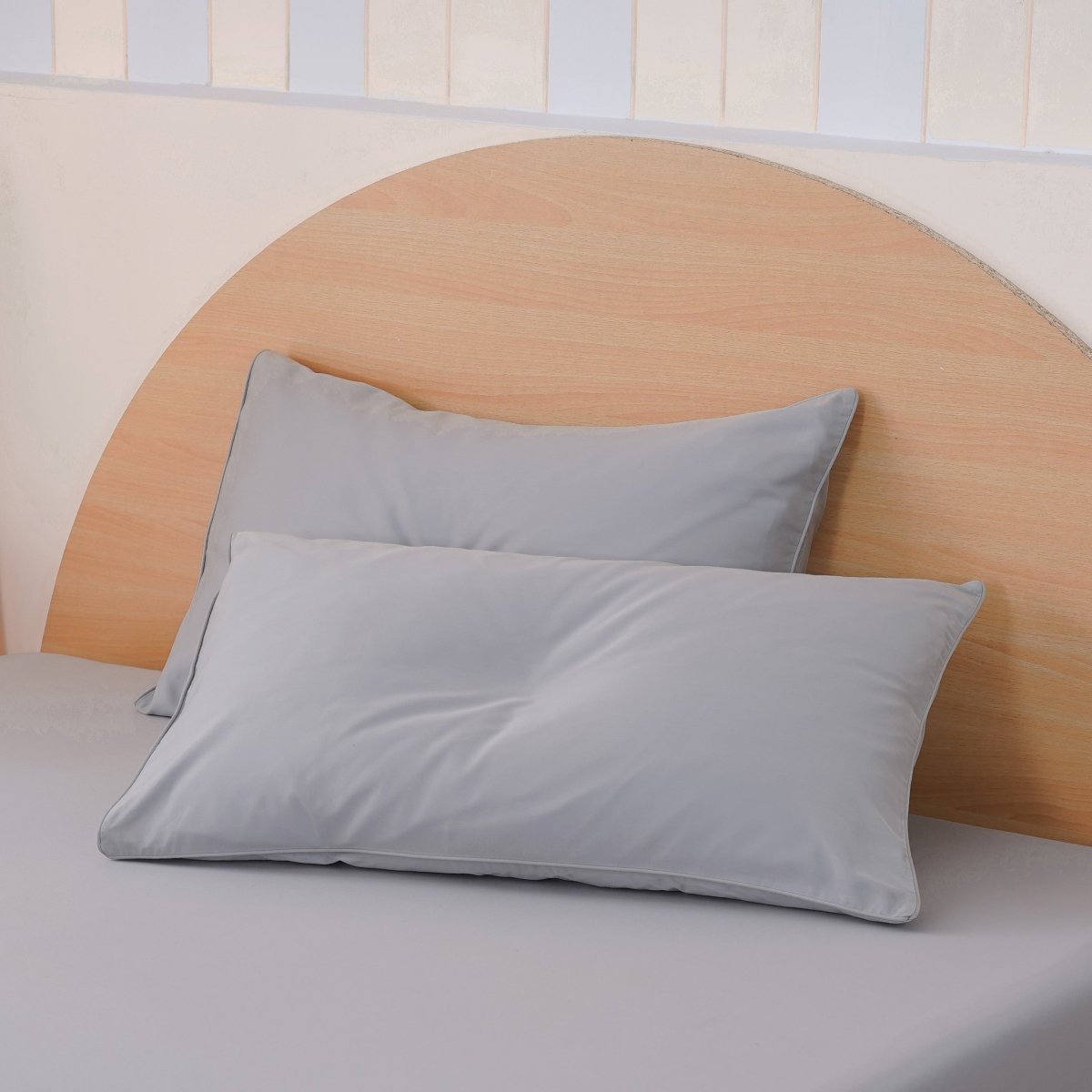Ackly Bamboo - Dove Grey Duvet Cover, Fitted Sheet & Pillowcases Set