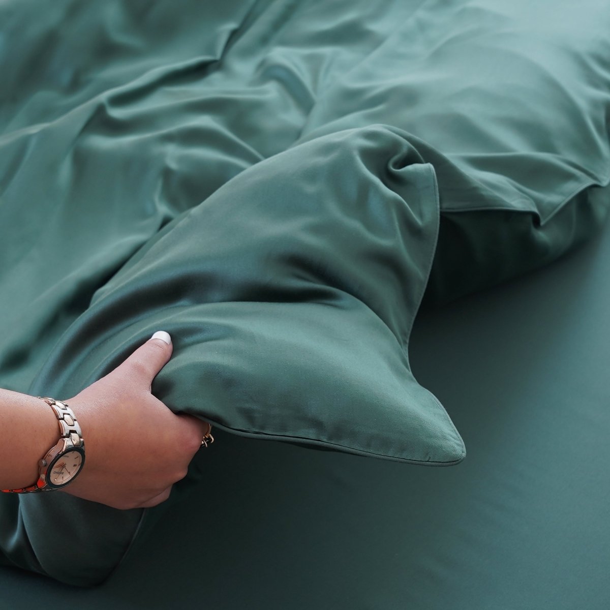 Ackly Bamboo - Royal Green Duvet Cover - Zestio