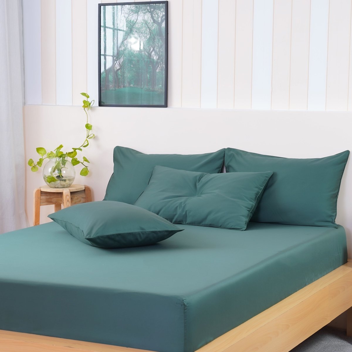Ackly Bamboo - Royal Green Pillowcases Pair - Zestio