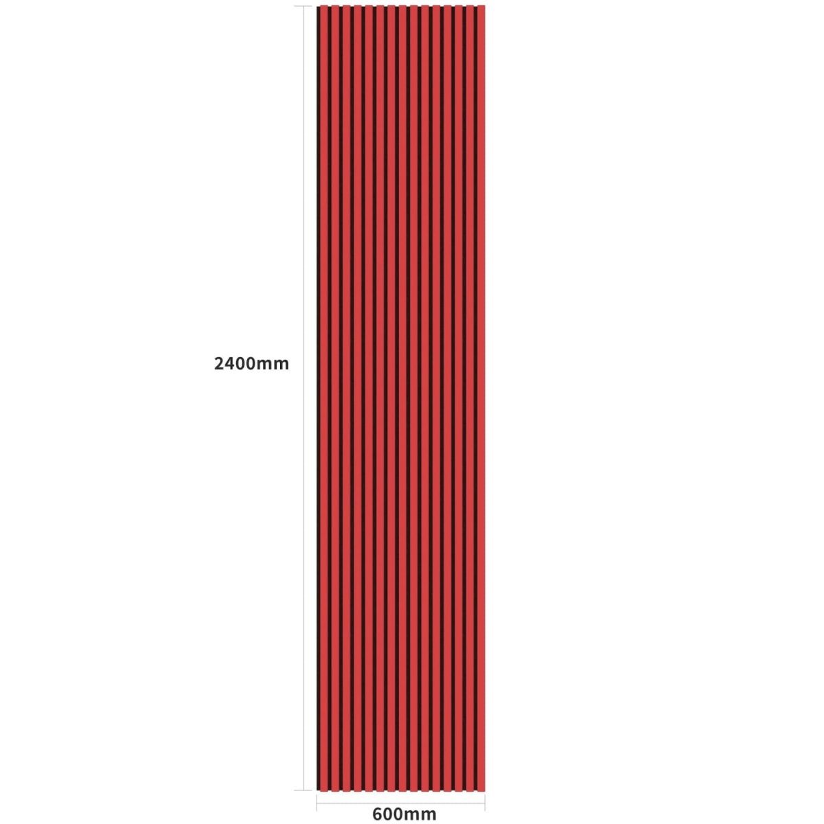 Acoustic Wall Panels in Red Wonder with Black Backing - Zestio