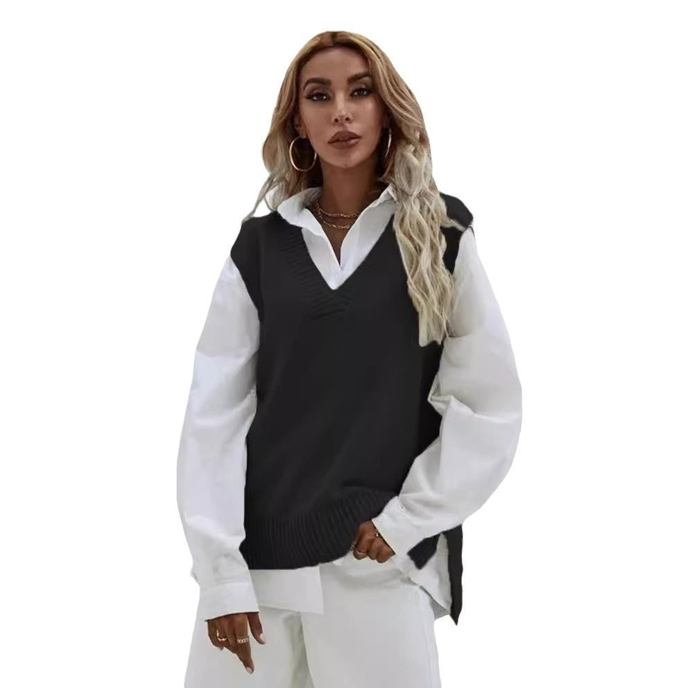 New Style Sleeveless Knitted Vest For Women